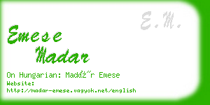 emese madar business card